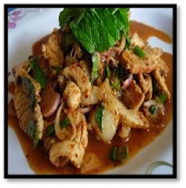 Laab salad from our menu